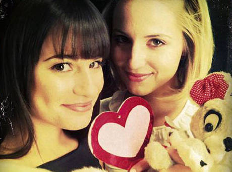 Lea Michele e Dianna Agron gravaram cena juntas para o 100º episódio de Glee