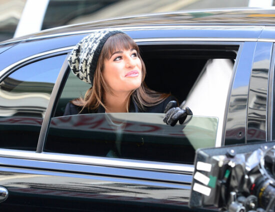 [CANDIDS] Lea Michele gravando Glee em Nova York