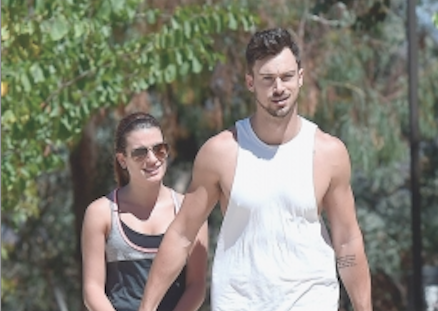[CANDIDS] Lea Michele e Matthew Paetz caminhando no Treepeople Park