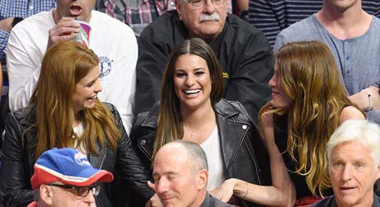 [FOTOS] Lea Michele no jogo do Los Angeles Clippers