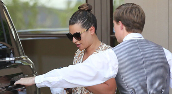 [Candids] Lea Michele na manicure e saindo do Montage Beverly Hills em Los Angeles